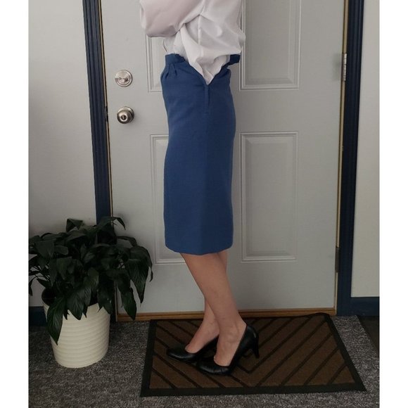 50s Hand Made Vogue Pattern Blue Skirt‎ Suit - Picture 6 of 10